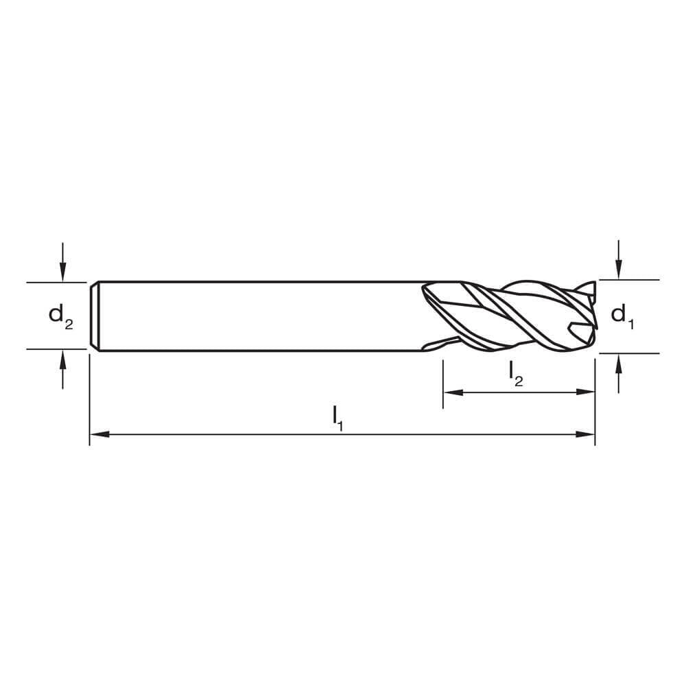 Sutton E400 Metric 3 Flute Endmill - Carbide VHM Ultra CrN - Regular - AIMS Industrial Supplies