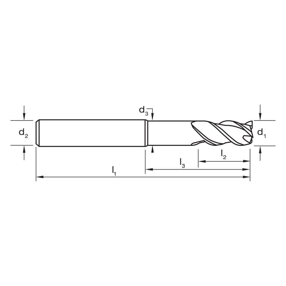 Sutton E402 Metric 3 Flute Endmill - Carbide VHM Ultra CrN - Long - AIMS Industrial Supplies
