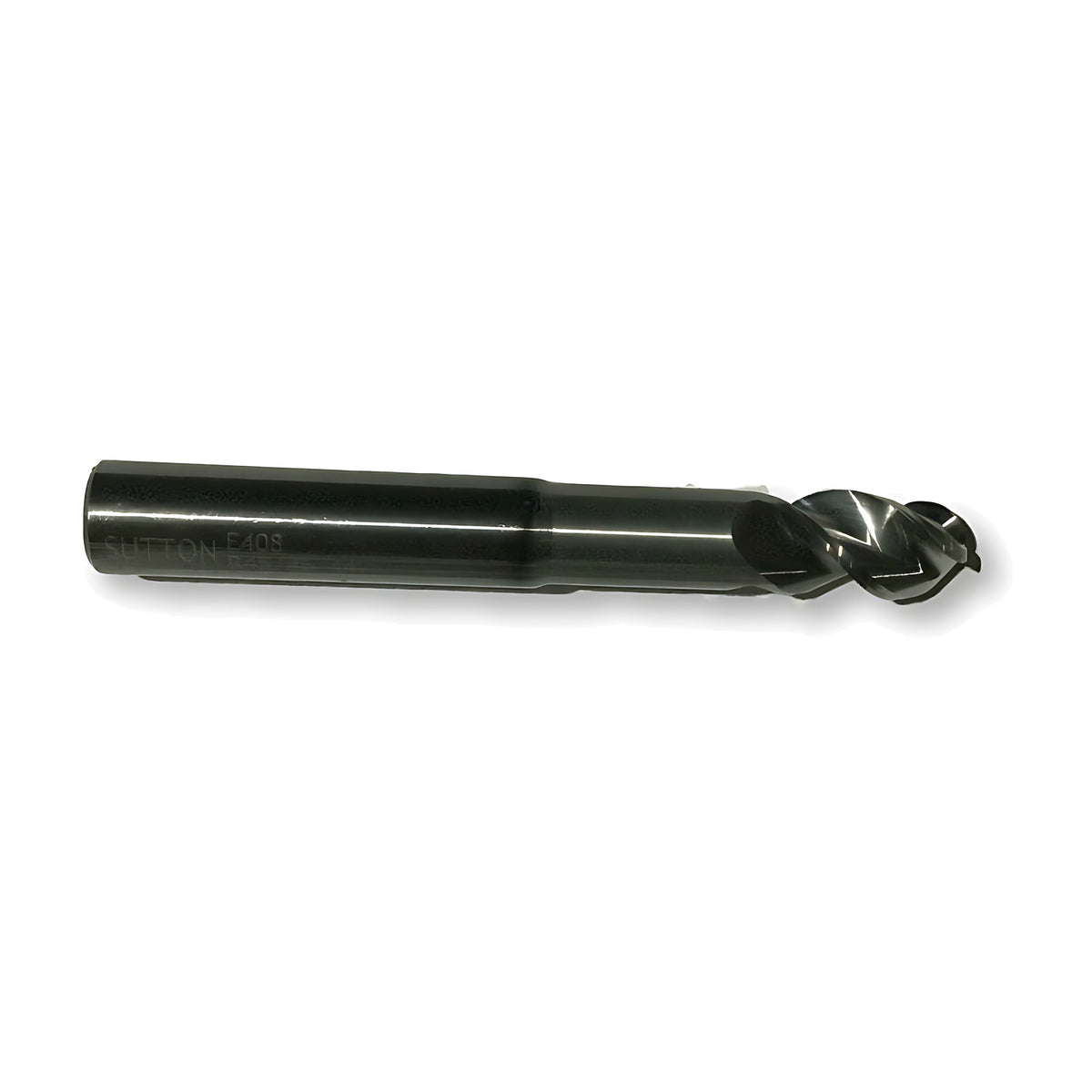 Sutton E408 3 Flute Ball Nose Endmill - Carbide VHM CrN - Long
