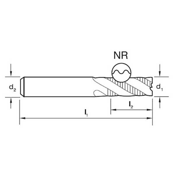 Sutton E447 3 Flute Roughing Endmill Carbide Bright2