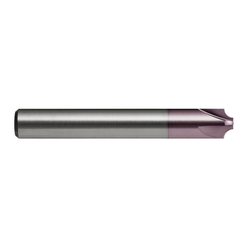 Sutton E458 Metric 4 Flute Chamfer Endmill Corner Radius VHM TiAlN - AIMS Industrial Supplies
