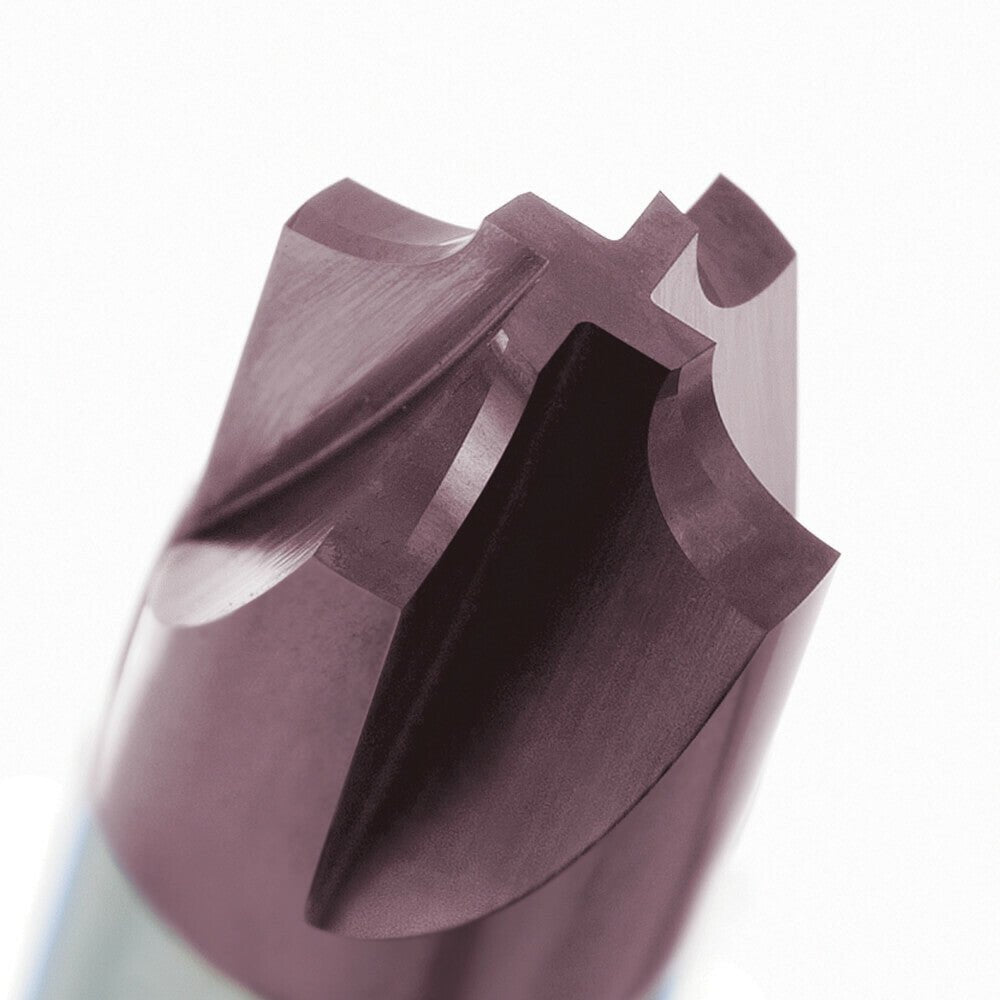 Sutton E458 Metric 4 Flute Chamfer Endmill Corner Radius VHM TiAlN - AIMS Industrial Supplies