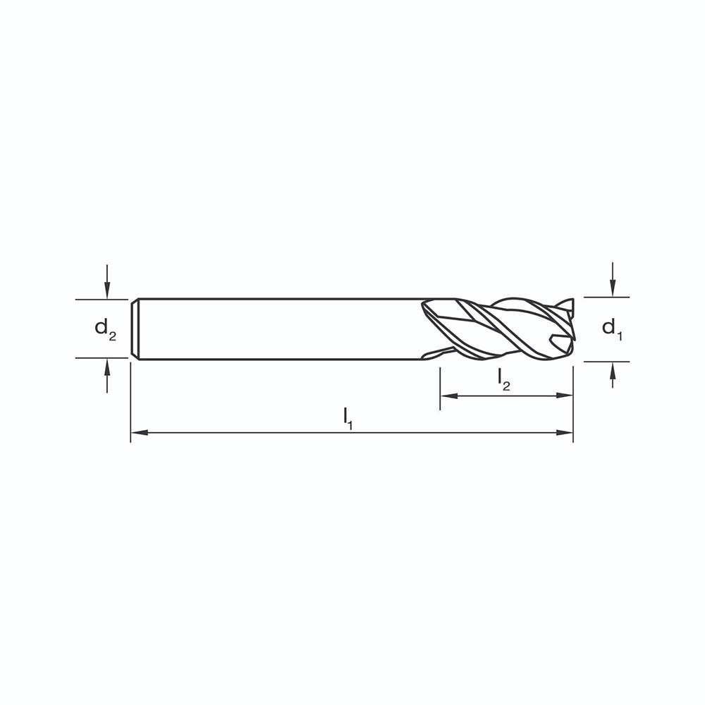 Sutton E480 - 3 Flute Carbide Endmill - Harmony - AIMS Industrial Supplies