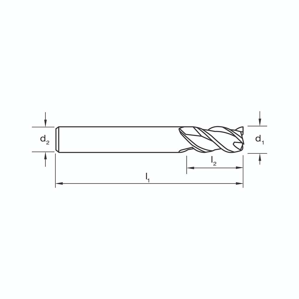 Sutton E480 - 3 Flute Carbide Endmill - Harmony3