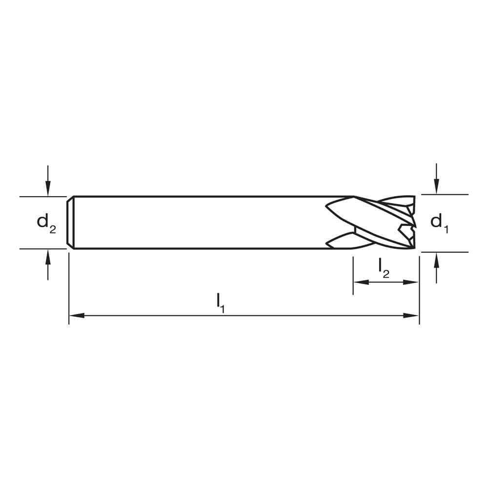 Sutton E5270300 3mm x 6mm 4 Flute Endmill - Carbide VHM AlCrN - Short - AIMS Industrial Supplies