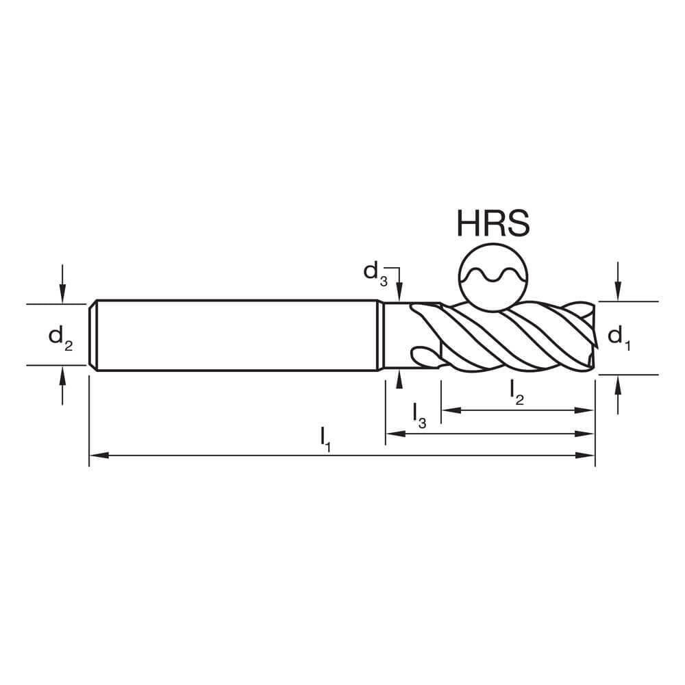 Sutton E549 Metric 3-6 Flute Roughing Endmill VHM Ultra AlCrN Regular3