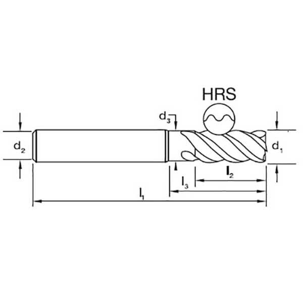 Sutton E550 3 Flute Endmill Carbide2