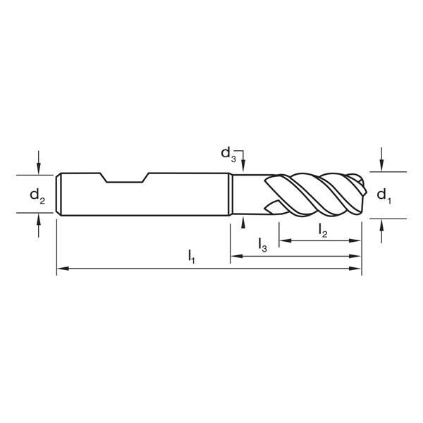Sutton E569 4 Flute Corner Radius Endmill Carbide - AIMS Industrial Supplies