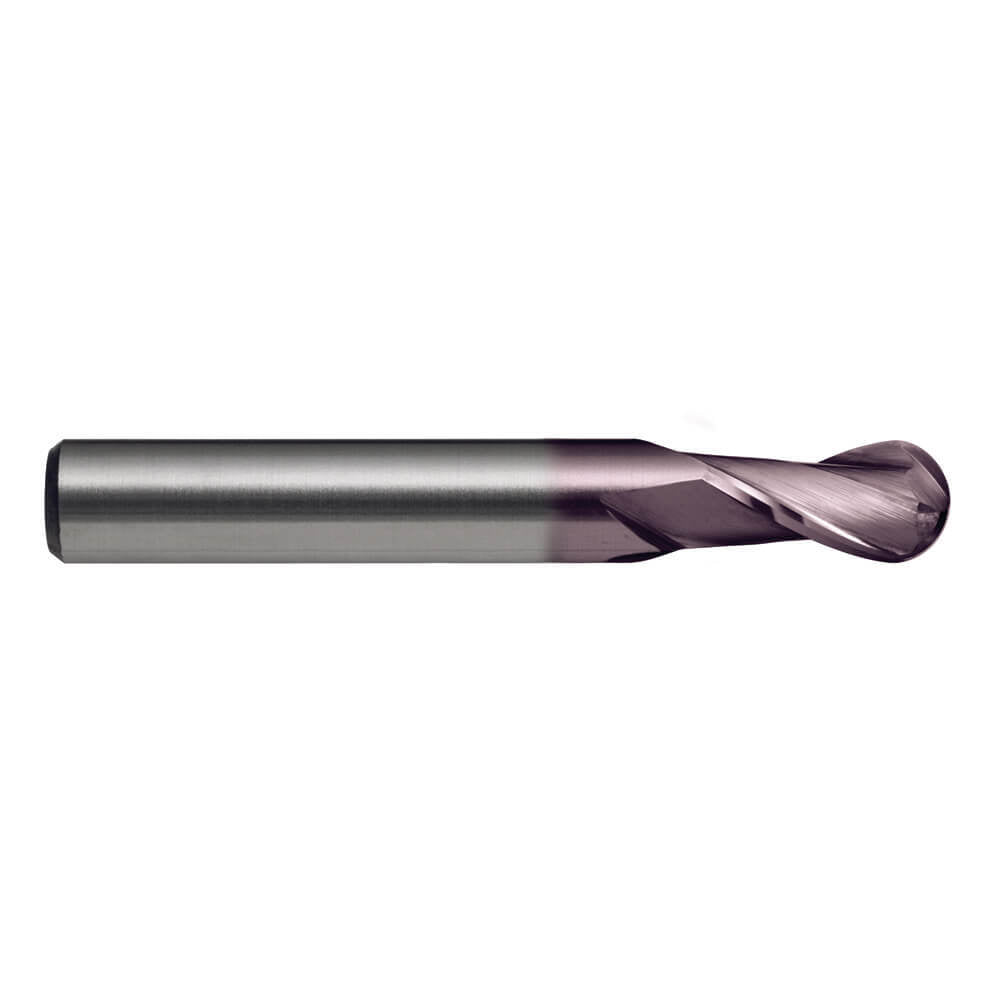 Sutton E605 Metric 2 Flute Ball Nose Slot Drill Carbide TiAlN Regular - AIMS Industrial Supplies