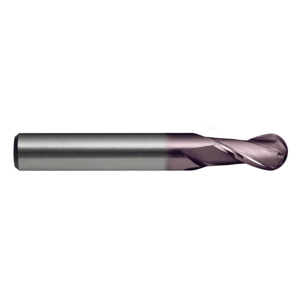 Sutton E605 Metric 2 Flute Ball Nose Slot Drill Carbide TiAlN Regular - AIMS Industrial Supplies