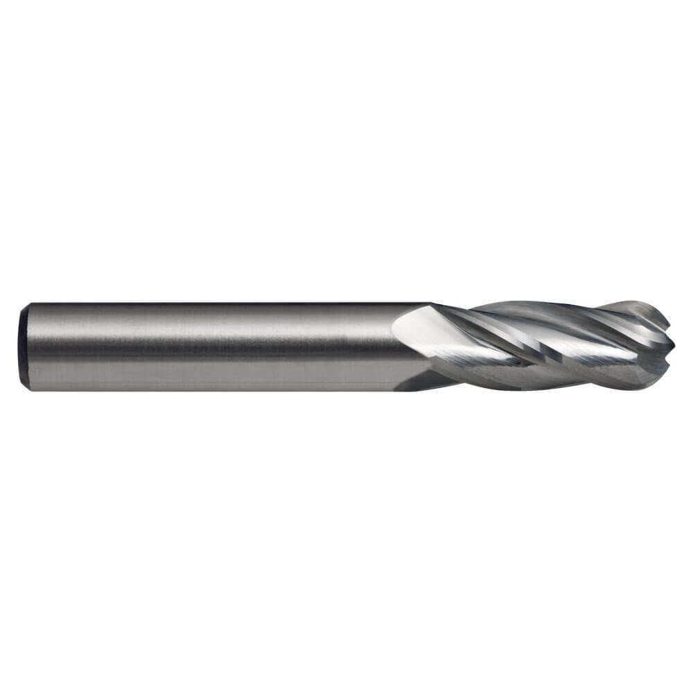 Sutton E606 Metric 4 Flute Ball Nose Endmill - Carbide VHM - Regular - AIMS Industrial Supplies