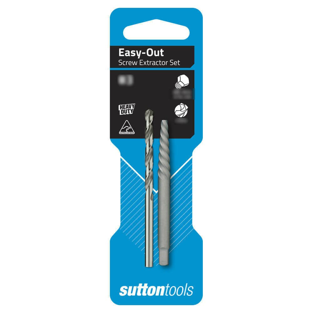 Sutton Easy-Out M602 Screw Extractor & Drill Set Chrome Steel - AIMS Industrial Supplies