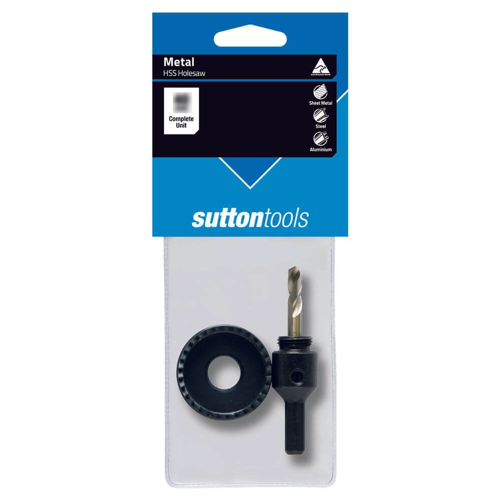 Sutton H101 Holesaw Set with Arbor & Pilot Drill 16mm to 50mm - HSS - AIMS Industrial Supplies