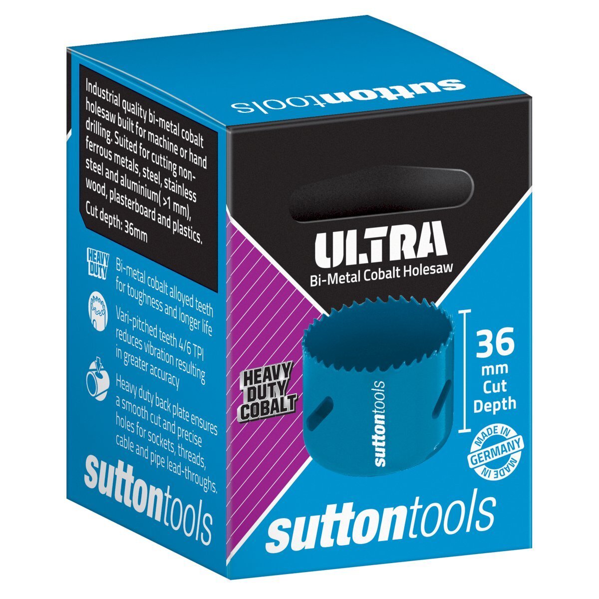 Sutton H105 Bi - Metal Cobalt Holesaw Heavy Duty - 14mm to 152 mm - AIMS Industrial Supplies