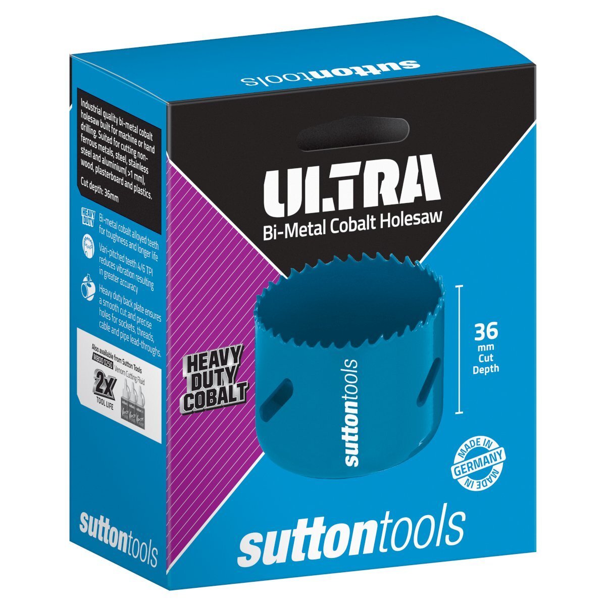 Sutton H105 Bi - Metal Cobalt Holesaw Heavy Duty - 14mm to 152 mm - AIMS Industrial Supplies