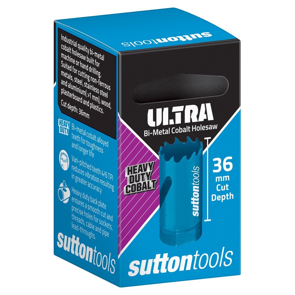 Sutton H105 Bi - Metal Cobalt Holesaw Heavy Duty - 14mm to 152 mm - AIMS Industrial Supplies