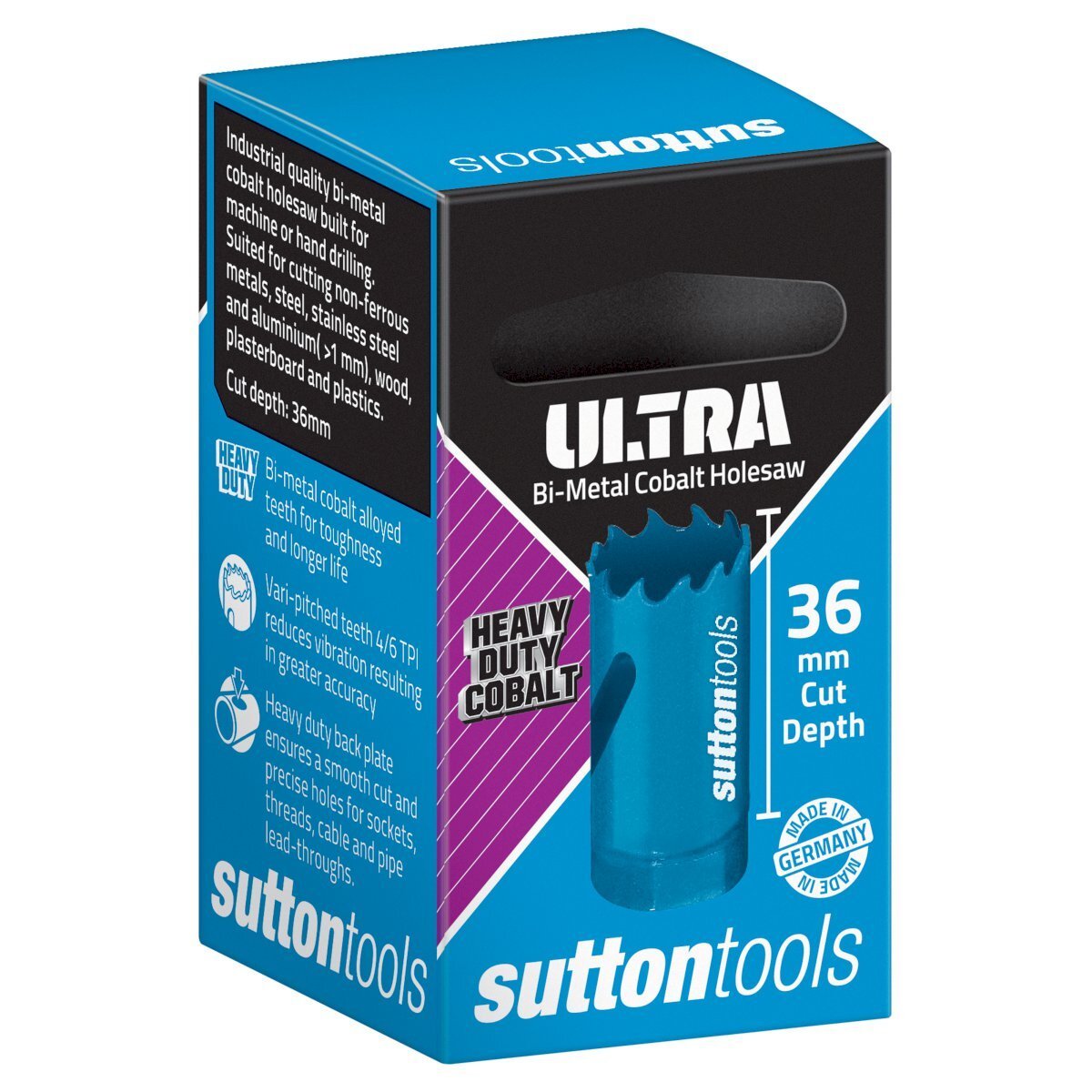 Sutton H105 Bi - Metal Cobalt Holesaw Heavy Duty - 14mm to 152 mm - AIMS Industrial Supplies