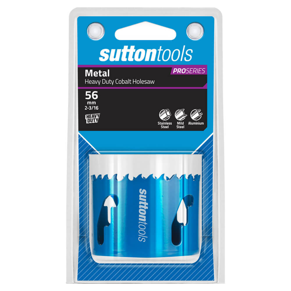 Sutton H1050560 56mm Bi-Metal Cobalt Hole saw (2-3/16") B-218 Heavy Duty
