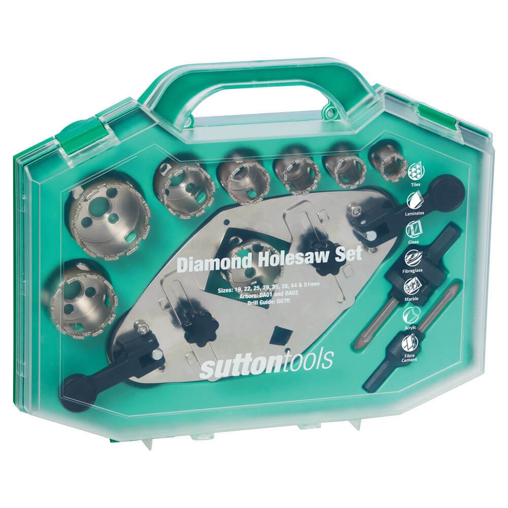 Sutton H1150011 Diamond Holesaw Set Kit 8 piece - Segmented - AIMS Industrial Supplies