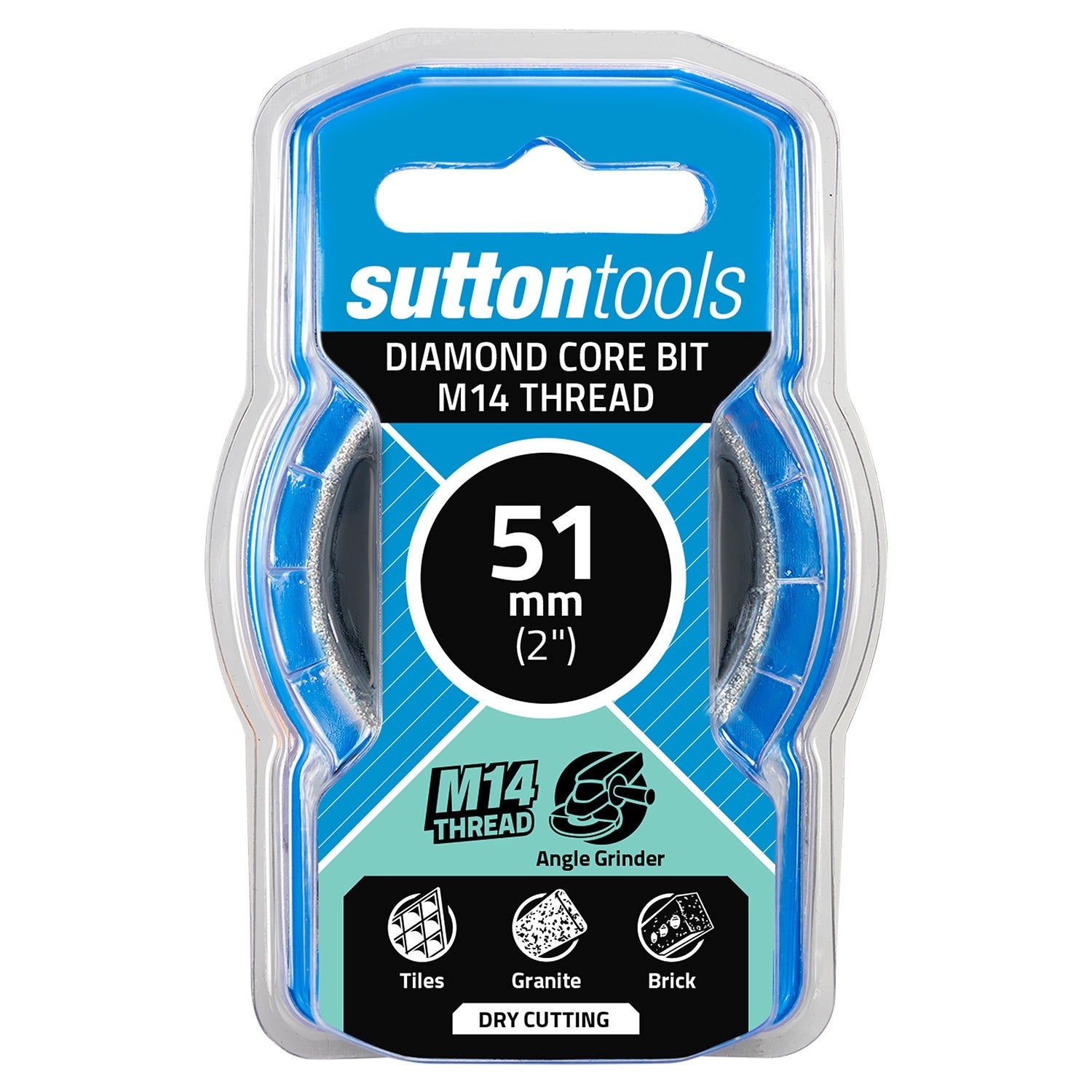 Sutton H1160510 51mm Diamond Hole Saw Core Bit M14