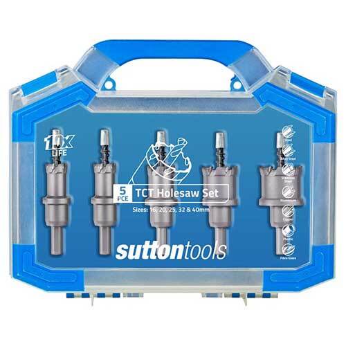 Sutton H1170005 TCT Hole saw 25mm Cutting Depth Set , 5 Pieces1