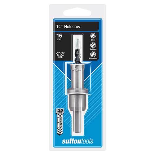 Sutton H1170160 16mm TCT Hole saw 25mm Cutting Depth