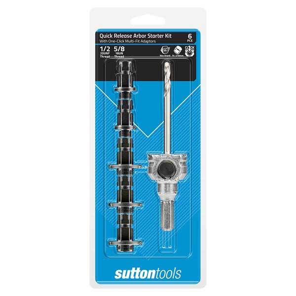 Sutton H1220111 Quick Release Arbor Holesaw Starter Kit Pack of 6 - AIMS Industrial Supplies