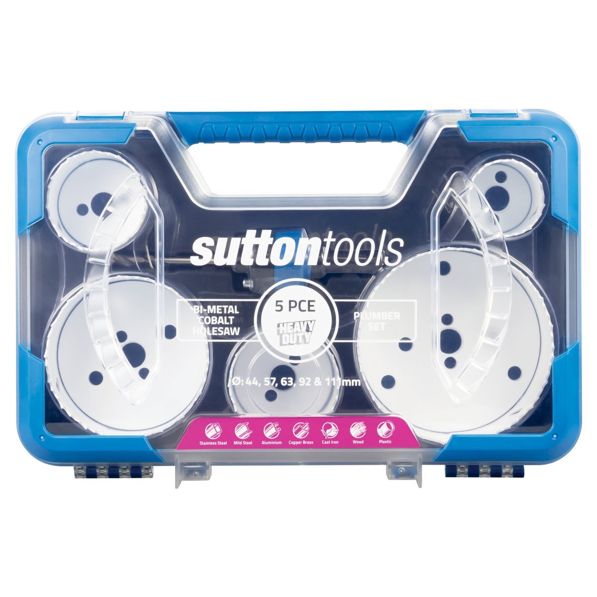 Sutton H125BM7 Bi - Metal Holesaw Cobalt M42 Plumber Set, 5 Pieces - AIMS Industrial Supplies