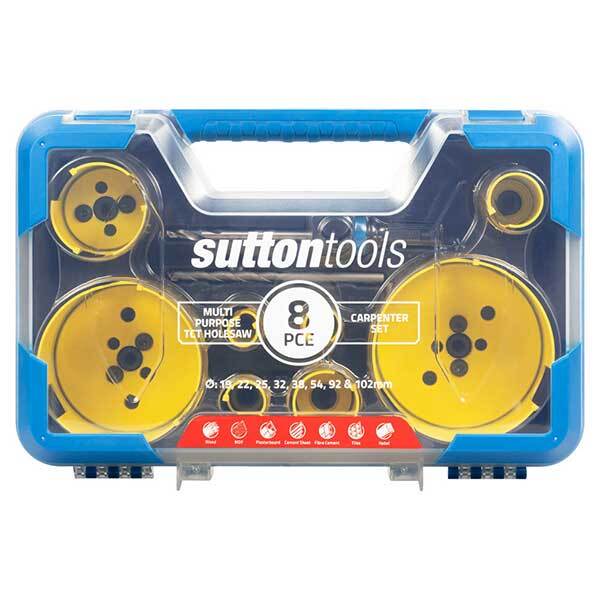 Sutton H127MP6 Multi-Purpose TCT Carpenter Holesaw Set Pack of 8 - AIMS Industrial Supplies