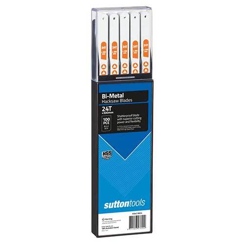 Sutton H3420024 300 mm Hacksaw Blade 24 TPI Bi-Metal HSS Pack of 100