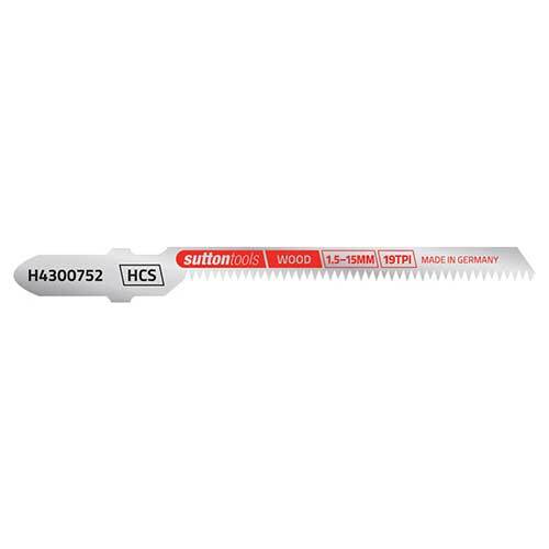 Sutton H4300752 Jigsaw Blade Wood Curved Clean Cut 75mm 19 TPI 2 Pack - AIMS Industrial Supplies