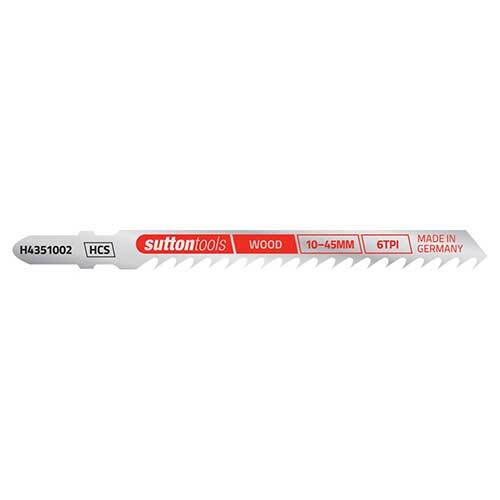 Sutton H4351002 Jigsaw Blade Wood Clean Cut 100mm 6 TPI 2 Pack - AIMS Industrial Supplies