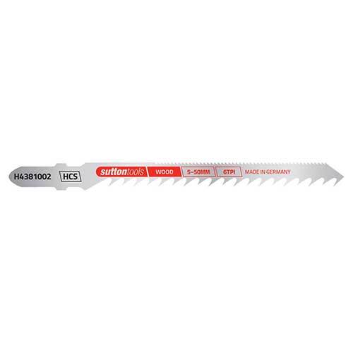 Sutton H4381002 Jigsaw Blade Wood Double Edge 100mm 6 TPI 2 Pack - AIMS Industrial Supplies