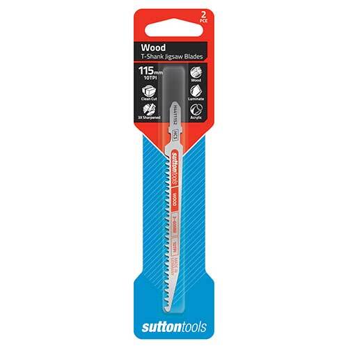 Sutton H4411152 Jigsaw Blade Wood Extra Fine Cut 115mm 10 TPI 2 Pack - AIMS Industrial Supplies