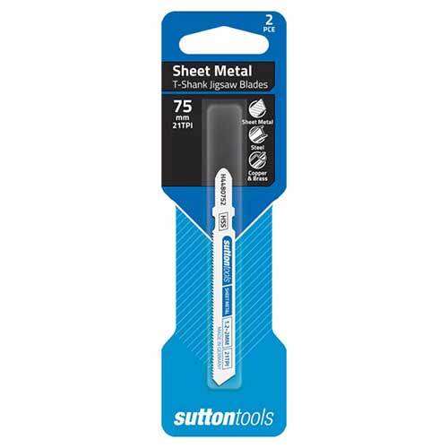 Sutton H4480752 Jigsaw Blade Metal Sheet 75mm 21 TPI 2 Pack - AIMS Industrial Supplies