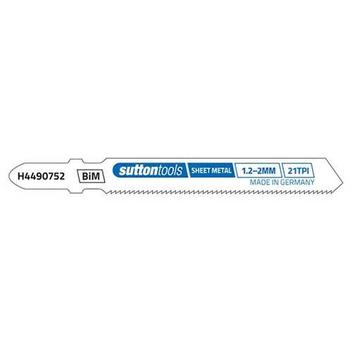 Sutton H4490752 Jigsaw Blade Sheet Metal Long Life 75mm 21 TPI 2 Pack2