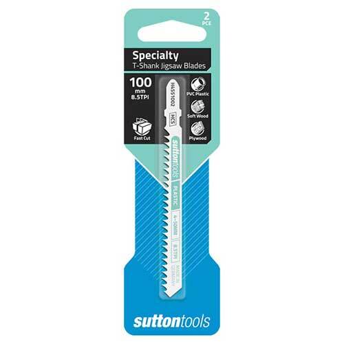 Sutton H4551002 Jigsaw Blade Speciality Plastic 100mm 8.5 TPI 2 Pack - AIMS Industrial Supplies