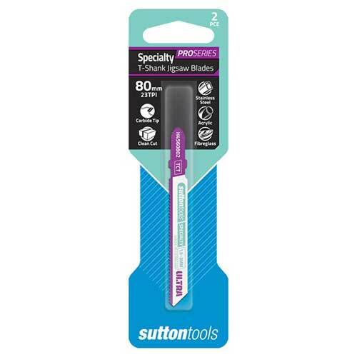 Sutton H4560802 Jigsaw Blade Stainless Steel TCT Ultra 80mm 23 TPI 2 Pack1