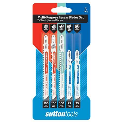 Sutton H4900005 Jigsaw Blade Multi-Purpose Set TPI 5 Pieces - AIMS Industrial Supplies
