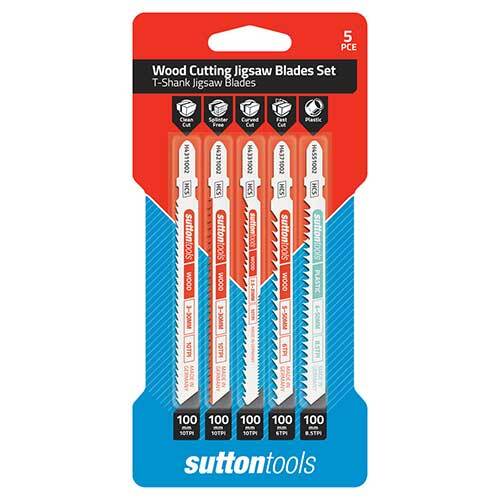 Sutton H4910005 Jigsaw Blade Wood Cutting Set TPI 5 Pieces - AIMS Industrial Supplies