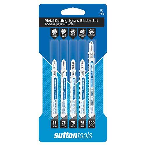 Sutton H4920005 Jigsaw Blade Metal Cutting Set TPI 5 Pieces - AIMS Industrial Supplies