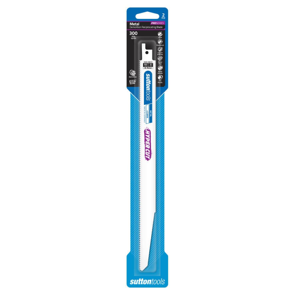 Sutton H50530010 300mm Reciprocating Blade - Metal 10 TPI - 2 Pack - AIMS Industrial Supplies