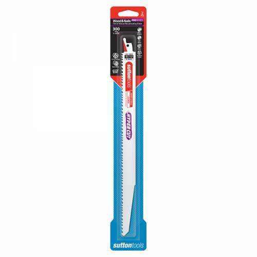 Sutton H50722508 225mm Reciprocating Wood & Nails 5-8 TPI 2 Pack - AIMS Industrial Supplies