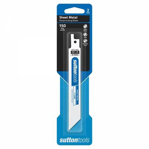 Sutton H51215024 150mm Sheet Metal Reciprocating Blade Dominator 24 TPI 2 Pack - AIMS Industrial Supplies