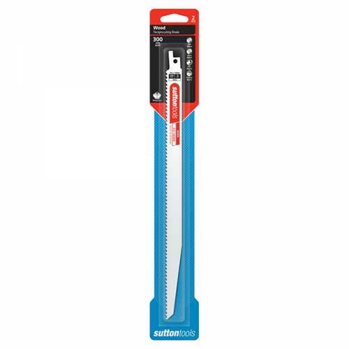 Sutton H52230006 300mm Wood Reciprocating Blade Plunge Cut 6 TPI 2 Pack - AIMS Industrial Supplies