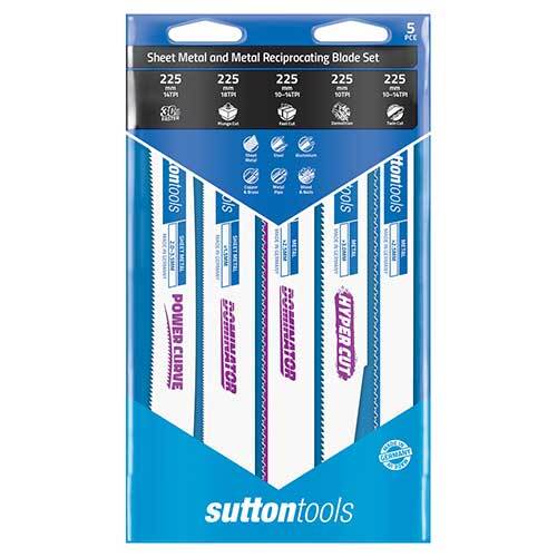 Sutton H5890005 225mm Reciprocating Blade Metal Set 5 Pieces - AIMS Industrial Supplies
