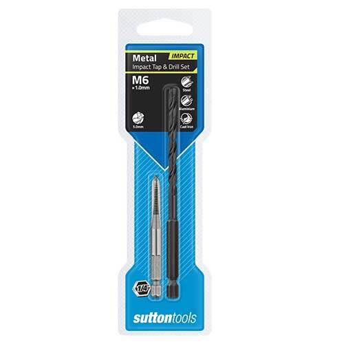 Sutton M1050600 Metric M6 x 1 Impact Tap and Drill Set Tungsten Chrome