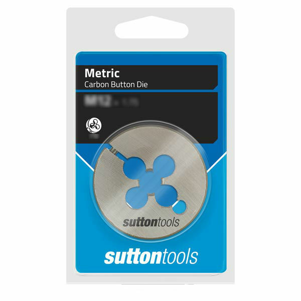 Sutton M4022200 M22 x 2.5mm 2" OD Metric Button Die - Carbon Steel