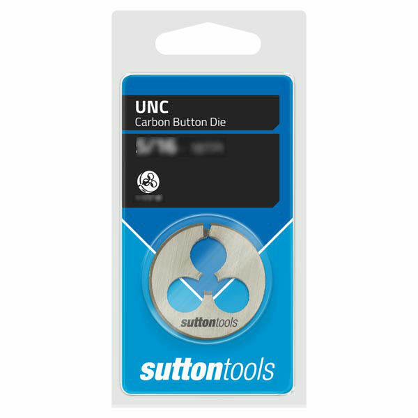 Sutton M4131111 UNC 7/16" x 14 TPI - 1-1/2" OD Button Die - Carbon Steel