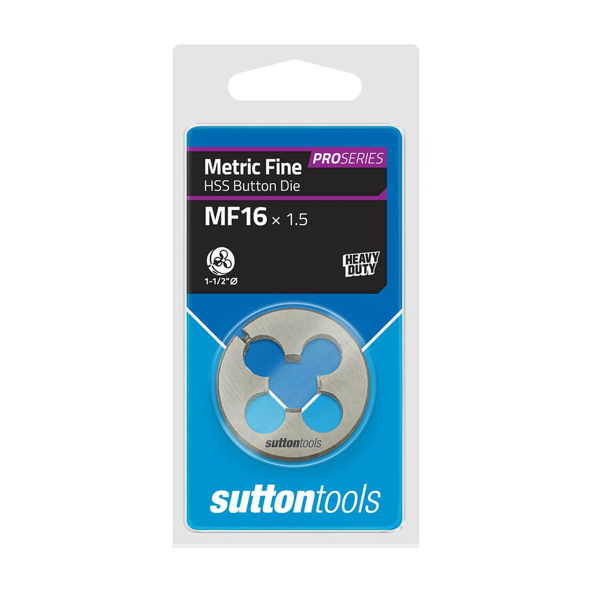 Sutton M555 1.5" OD Metric Button Die - HSS Pro Series